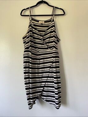 Universal Thread Sleeveless Black & White Striped Mini Dress Size XL